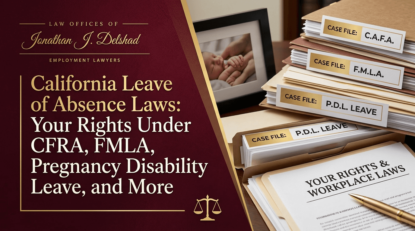 California Leave of Absence Laws: Your Rights Under CFRA, FMLA, and Pregnancy Disability Leave — Law Offices of Jonathan J. Delshad