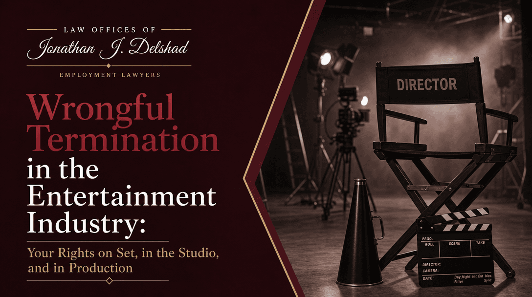 Wrongful Termination in the Entertainment Industry: Your Rights on Set, in the Studio, and in Production — Law Offices of Jonathan J. Delshad