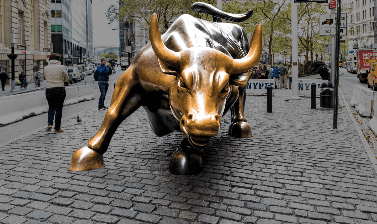 Wall Street charging bull