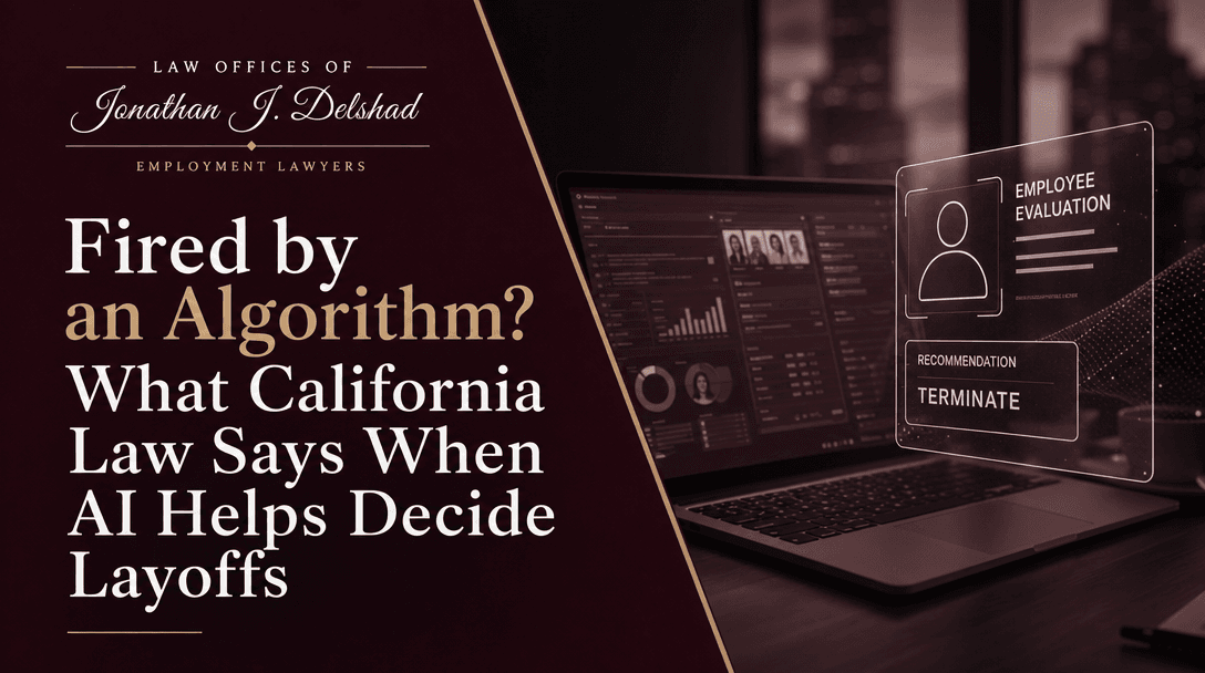 Fired by an Algorithm? What California Law Says When AI Helps Decide Layoffs — Law Offices of Jonathan J. Delshad