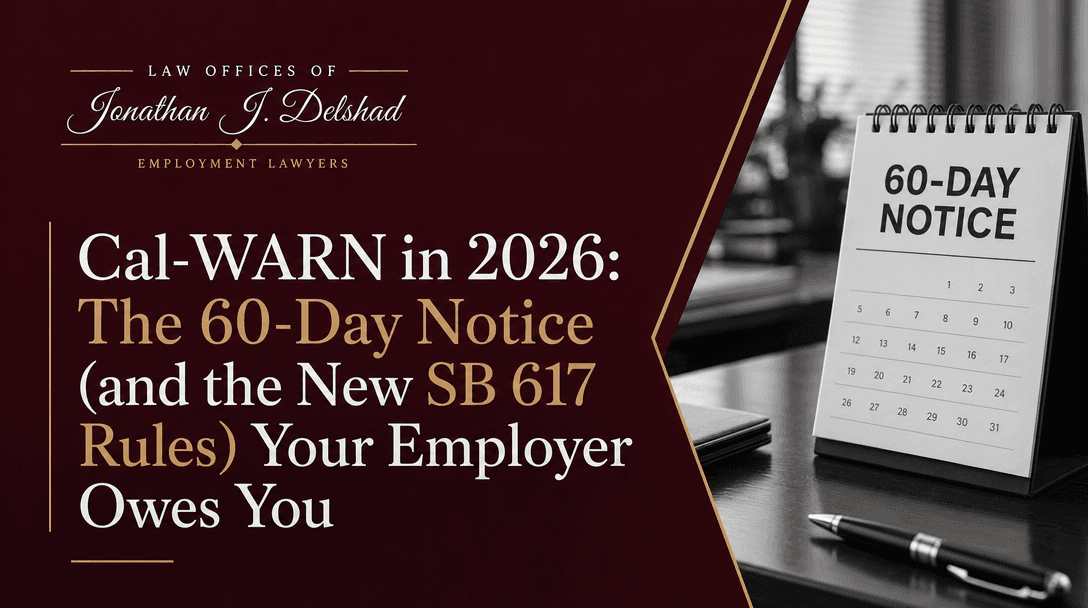 Cal-WARN in 2026: The 60-Day Notice and the New SB 617 Rules — Law Offices of Jonathan J. Delshad