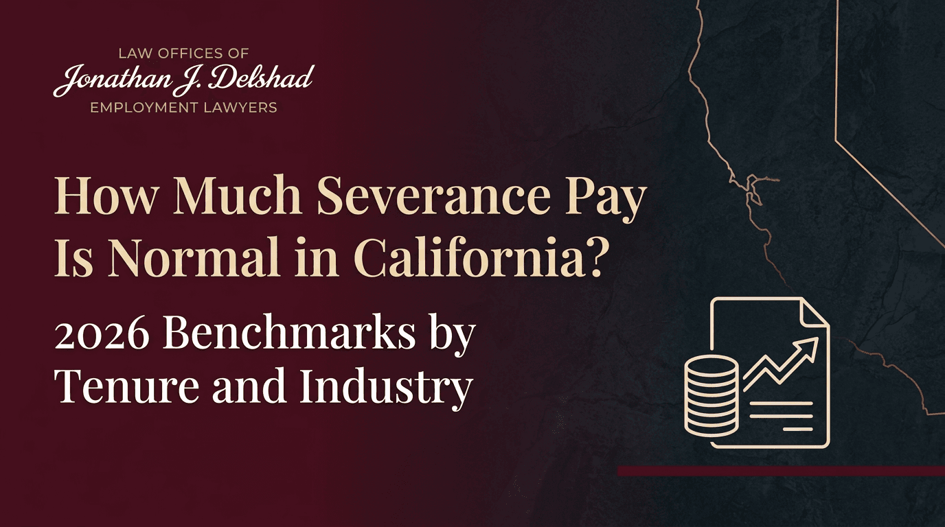 How Much Severance Pay Is Normal in California? 2026 Benchmarks by Tenure and Industry — Law Offices of Jonathan J. Delshad